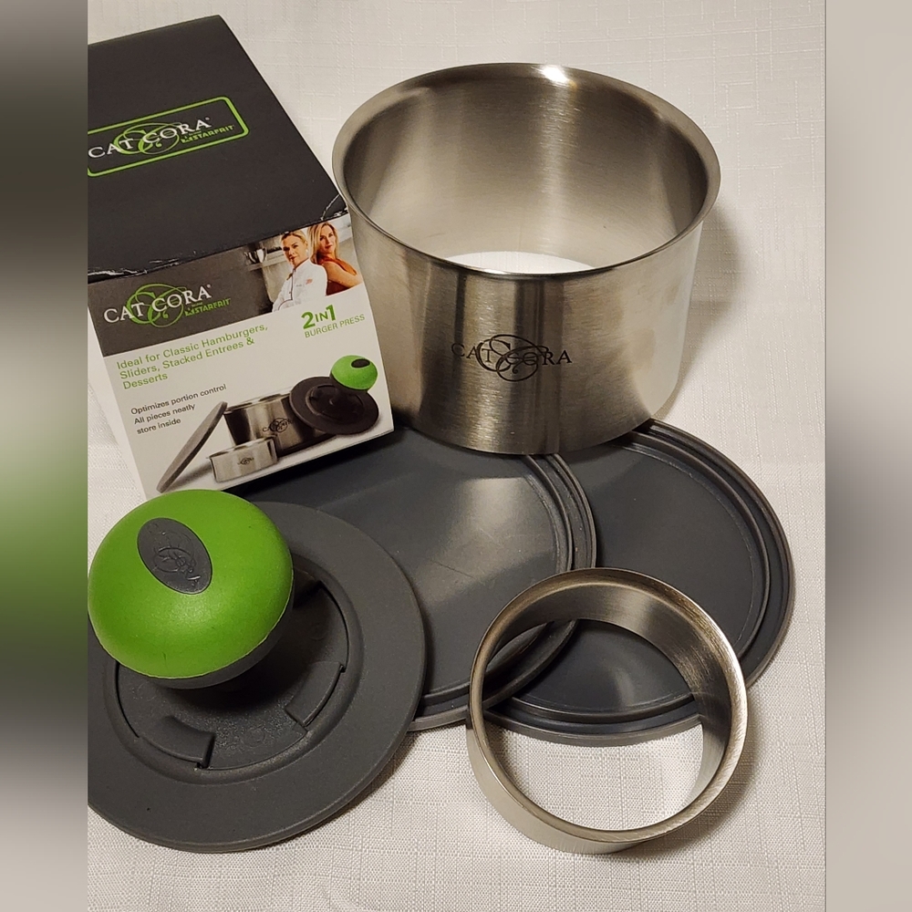 NIB Cat Cora Burger Press
